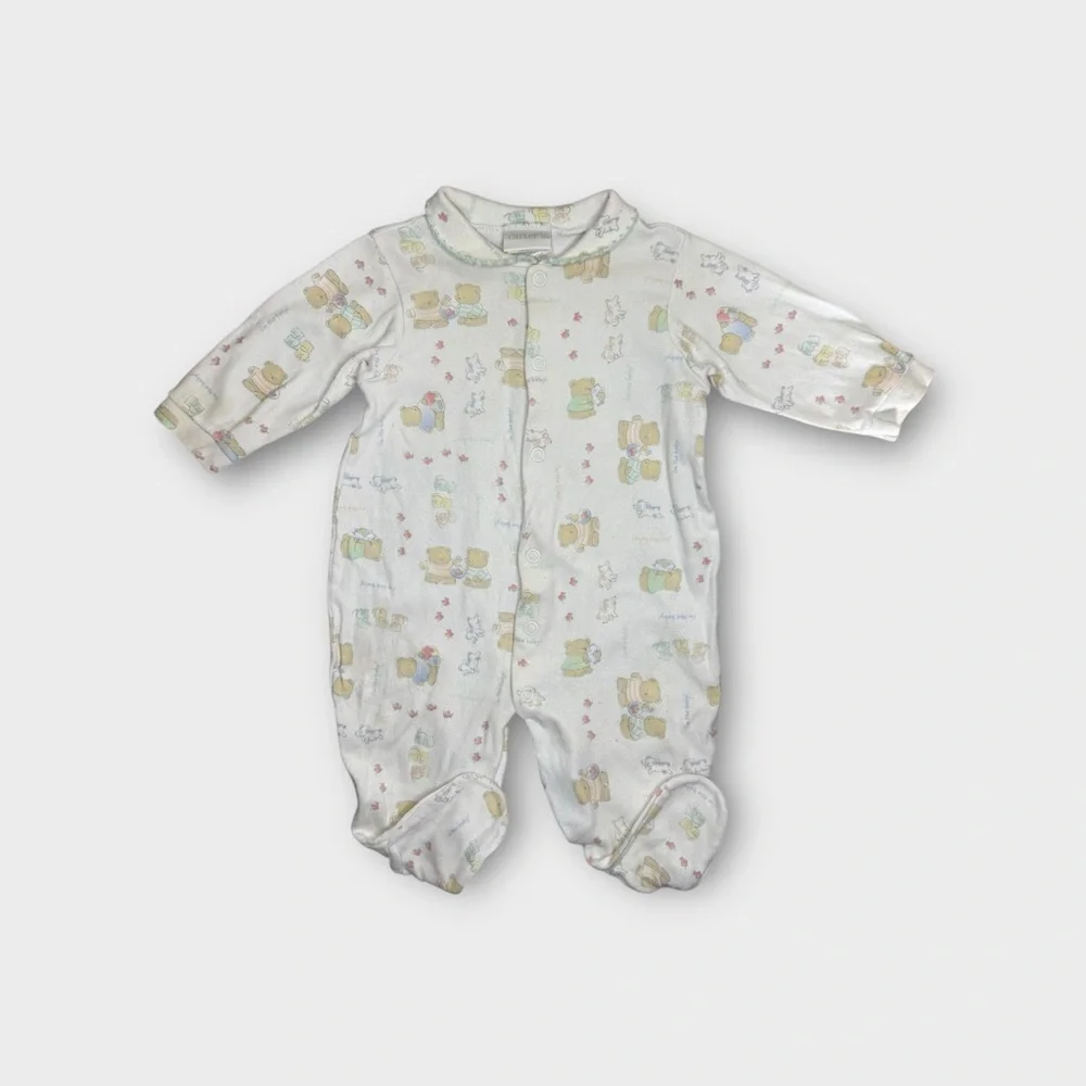 Carter’s Vintage Teddy Bear Pattern Footie Sleeper